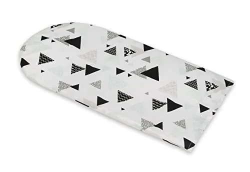 Velinda Triangles Menthe cocon bébé coton réglable blanc