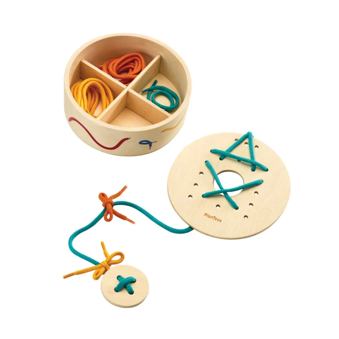 PlanToys Jeu de Laçage Bois dès 3 ans