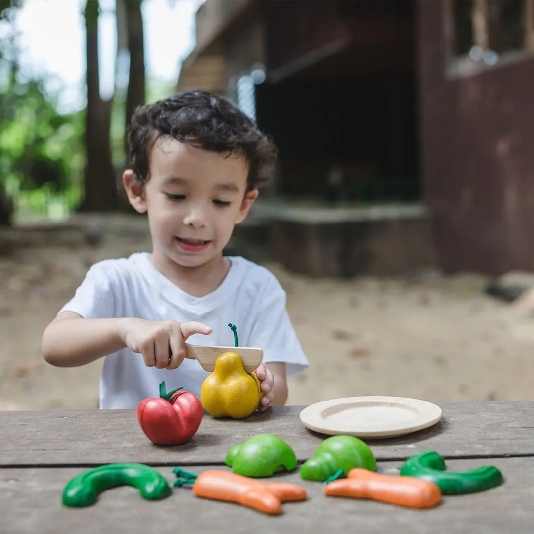 PlanToys Wonky Fruits et Légumes à Découper Bois 5 pièces