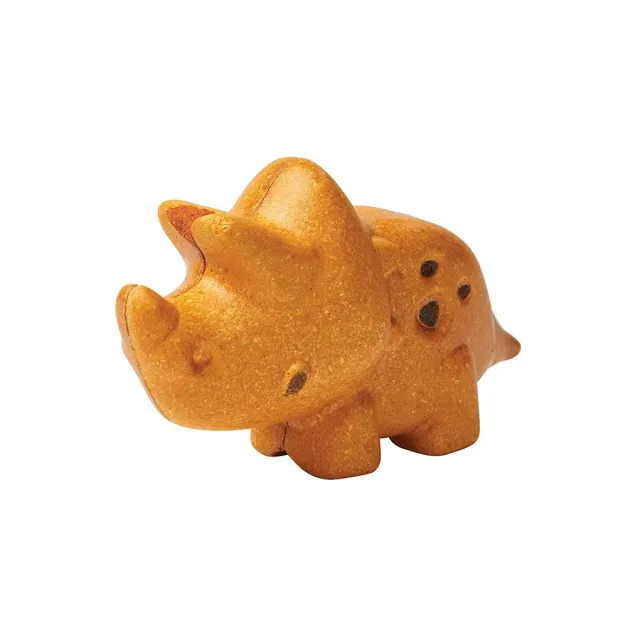 PlanToys Triceratops figurine dinosaure bois dès 12 mois