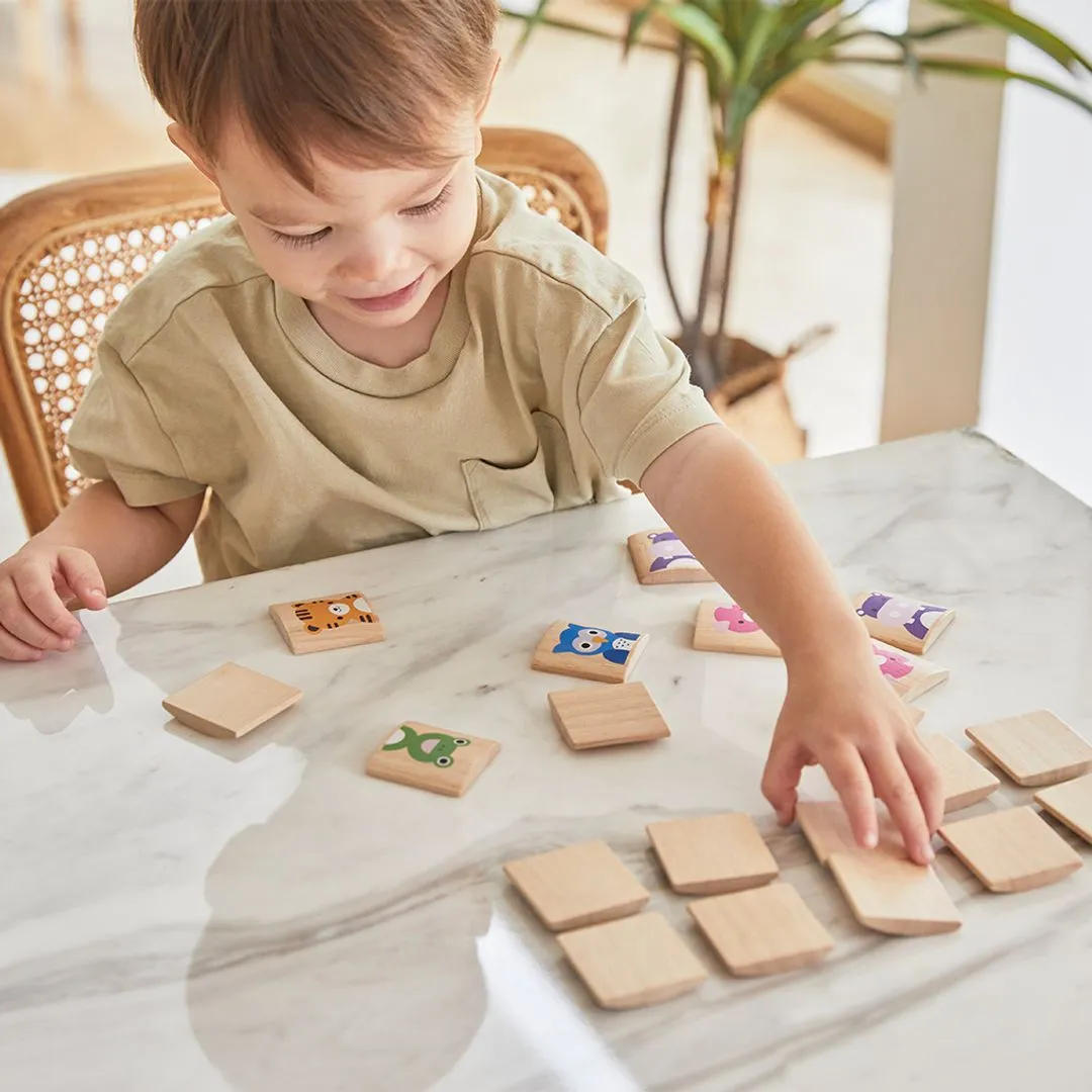 PlanToys Animals Memo memory animaux bois 2 ans