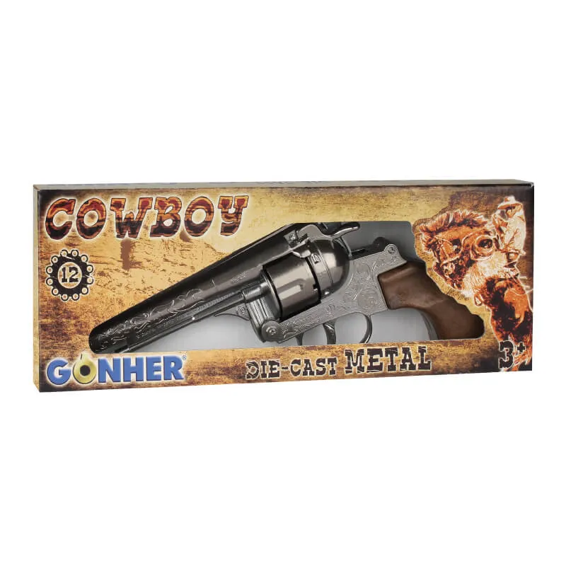 Gonher Cowboy revolver jouet 12 coups métal
