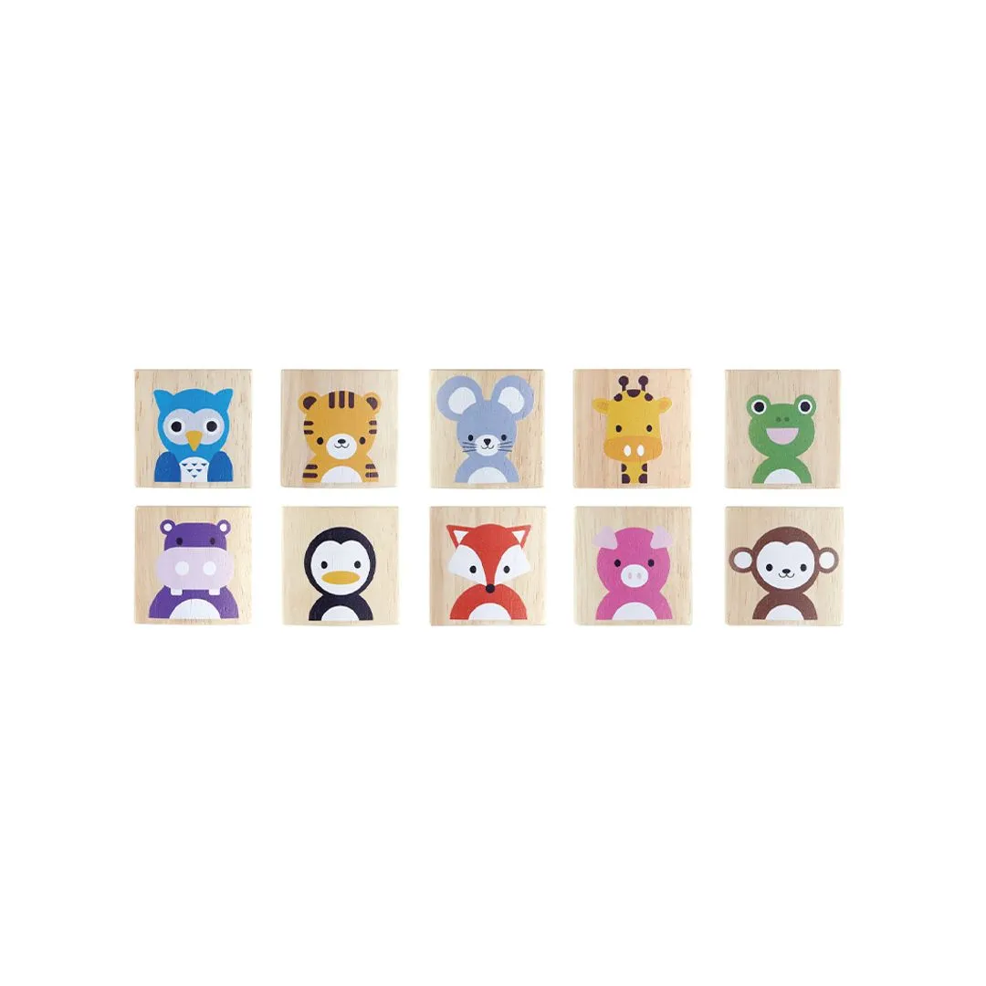 PlanToys Animals Memo memory animaux bois 2 ans