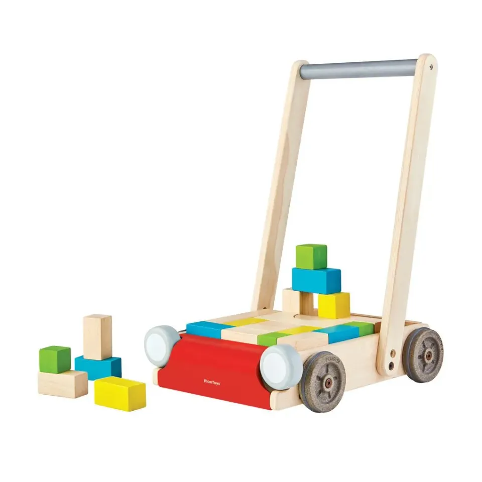PlanToys Baby Walker chariot de marche bois réglable
