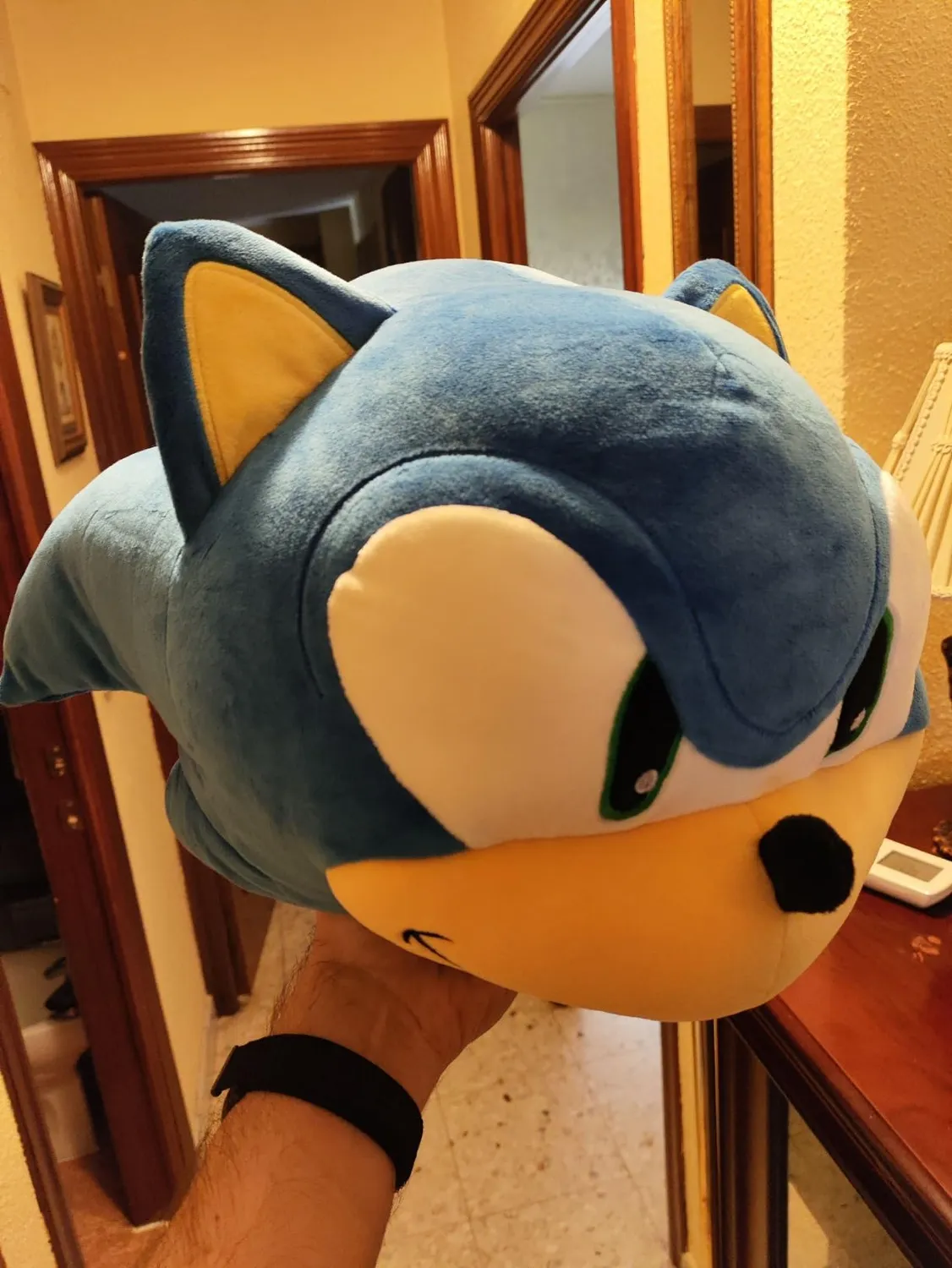 Tomy Mocchi Sonic 3D peluche méga bleue 38 cm