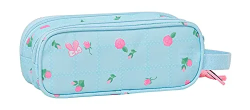 Safta M513 trousse double bleu clair fille