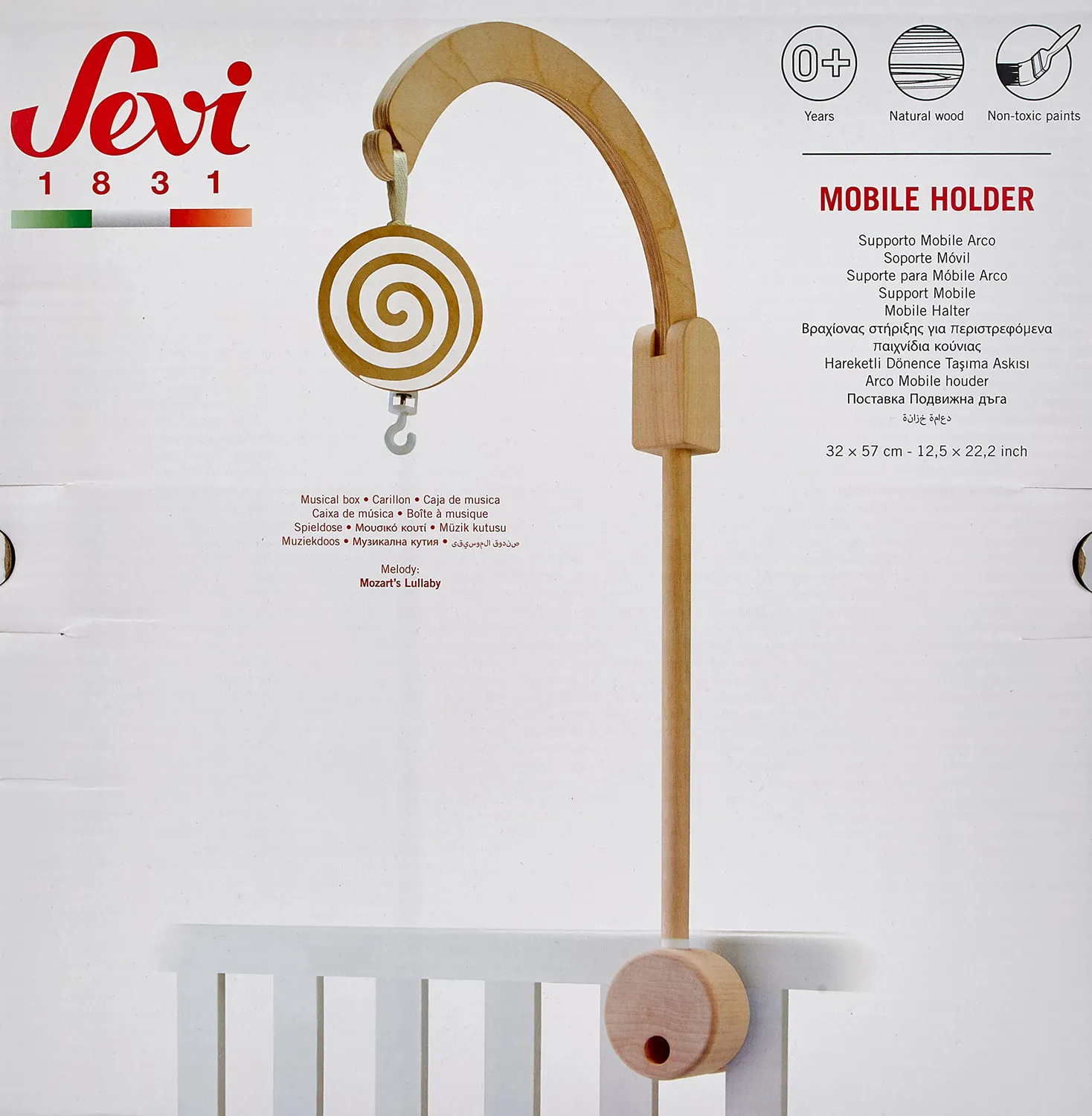 Trudi Sevi support mobile jouet premier âge bois
