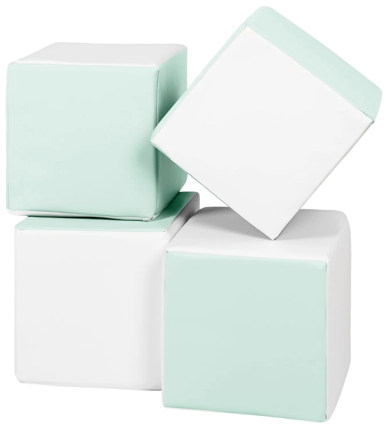 Velinda Cubes blocs en mousse blancs lot de 4