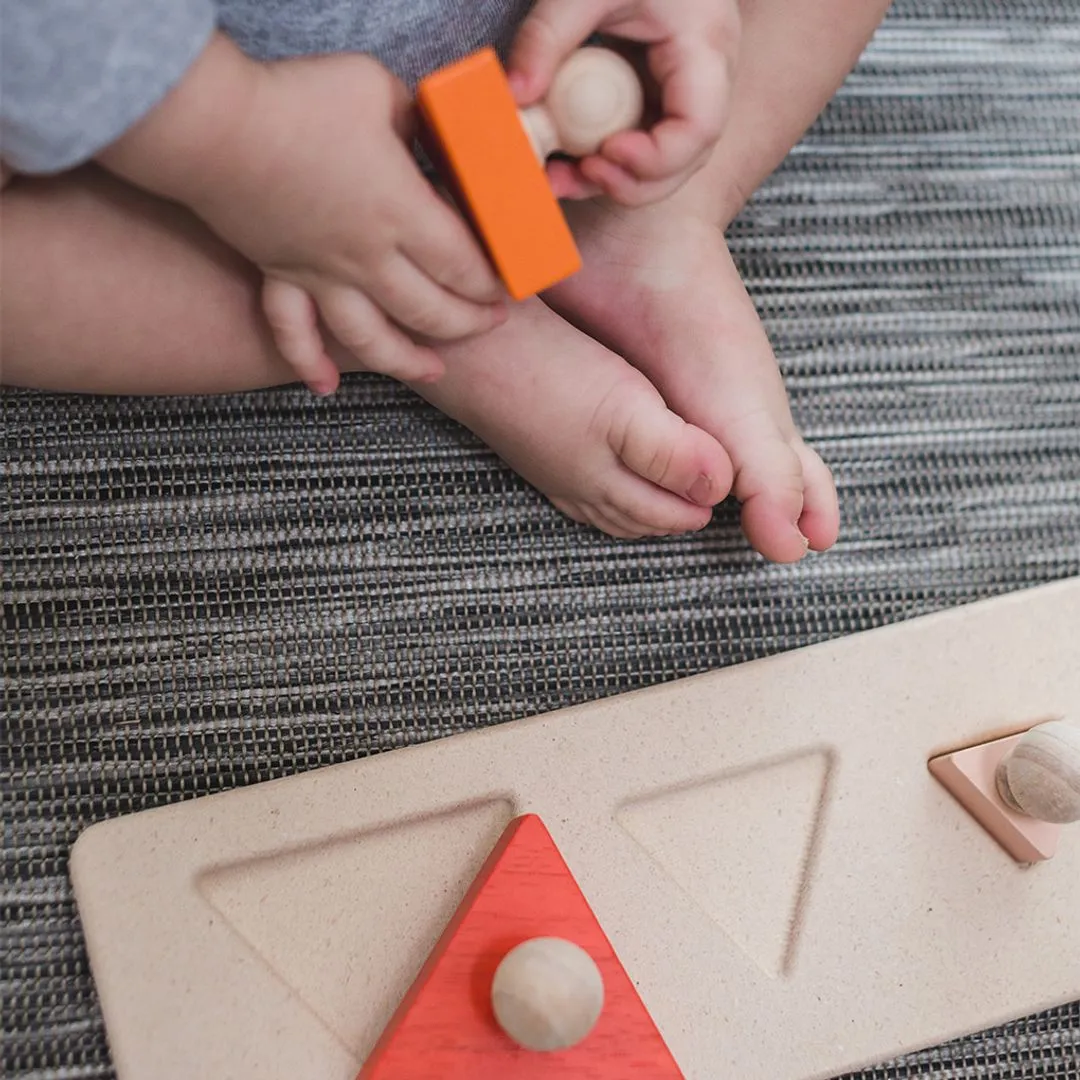 PlanToys Triangle Matching Puzzle puzzle bois 3 pièces