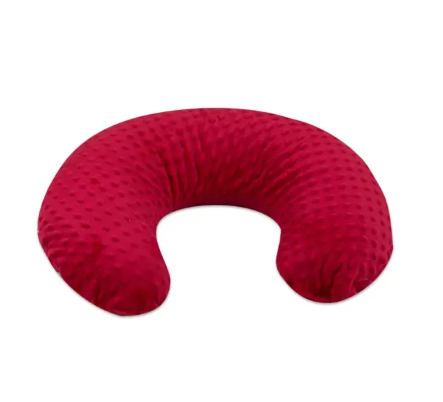 Velinda Minky Forme en C coussin d’allaitement rouge