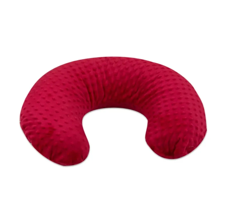 Velinda Minky Forme en C coussin d’allaitement rouge