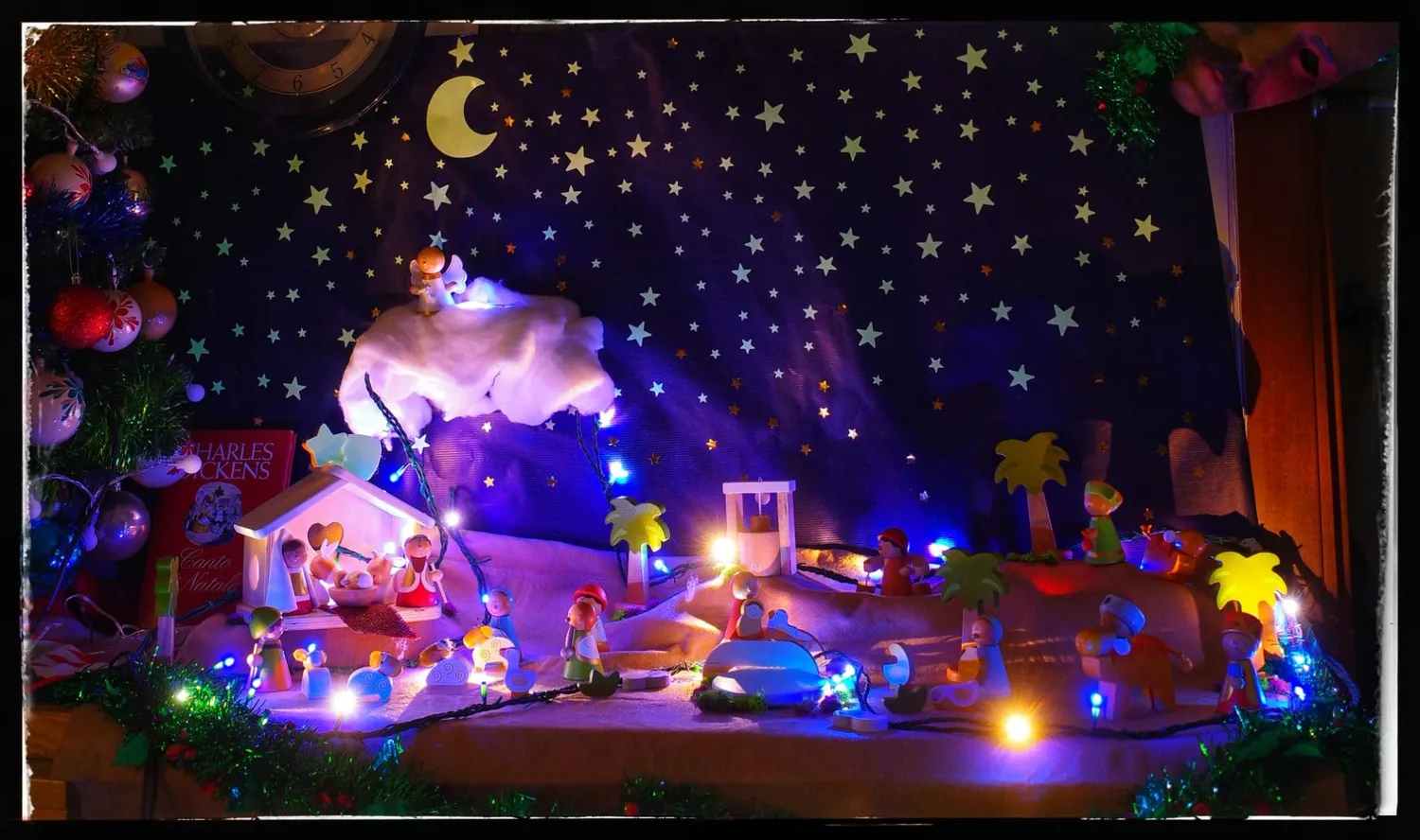 Trudi Sevi Classique crèche bergers musiciens bois 5 pièces