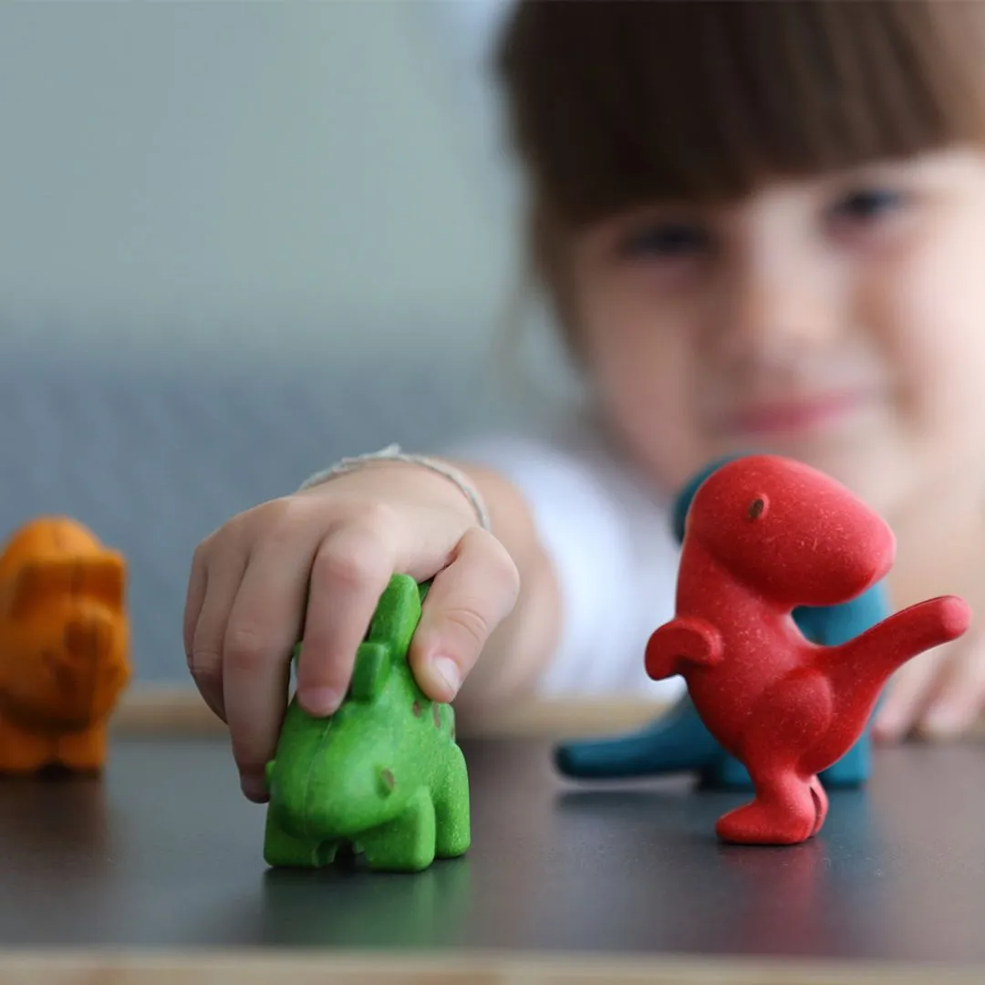 PlanToys Dino Set figurines dinosaures bois 4 pieces