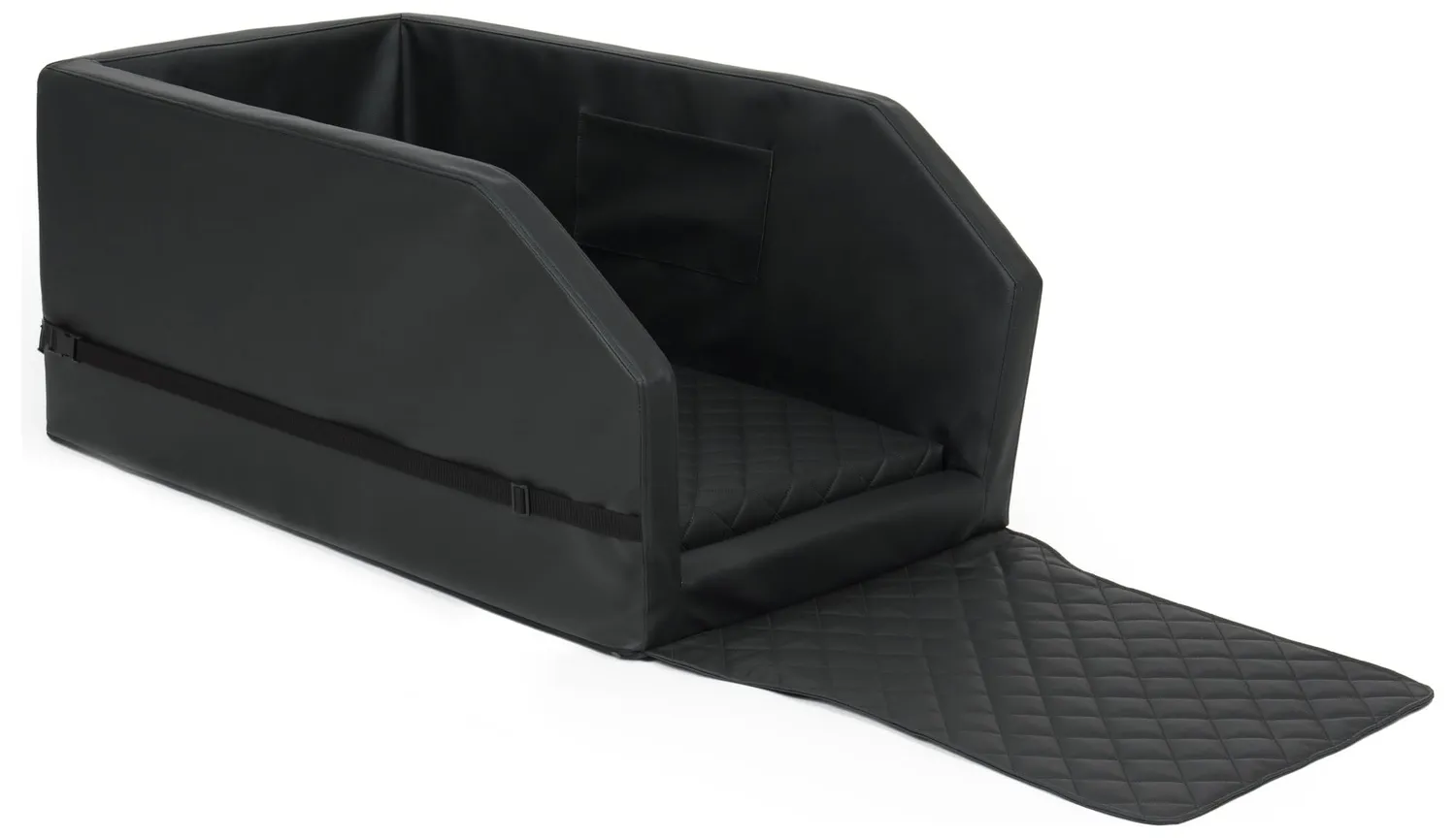 Velinda lit coffre transporteur chien voiture 55x100 noir imperméable