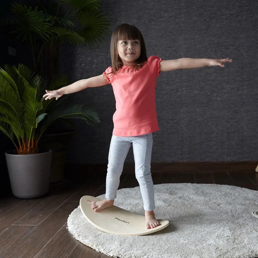 PlanToys Balance Board planche d'équilibre bois corde dès 3 ans