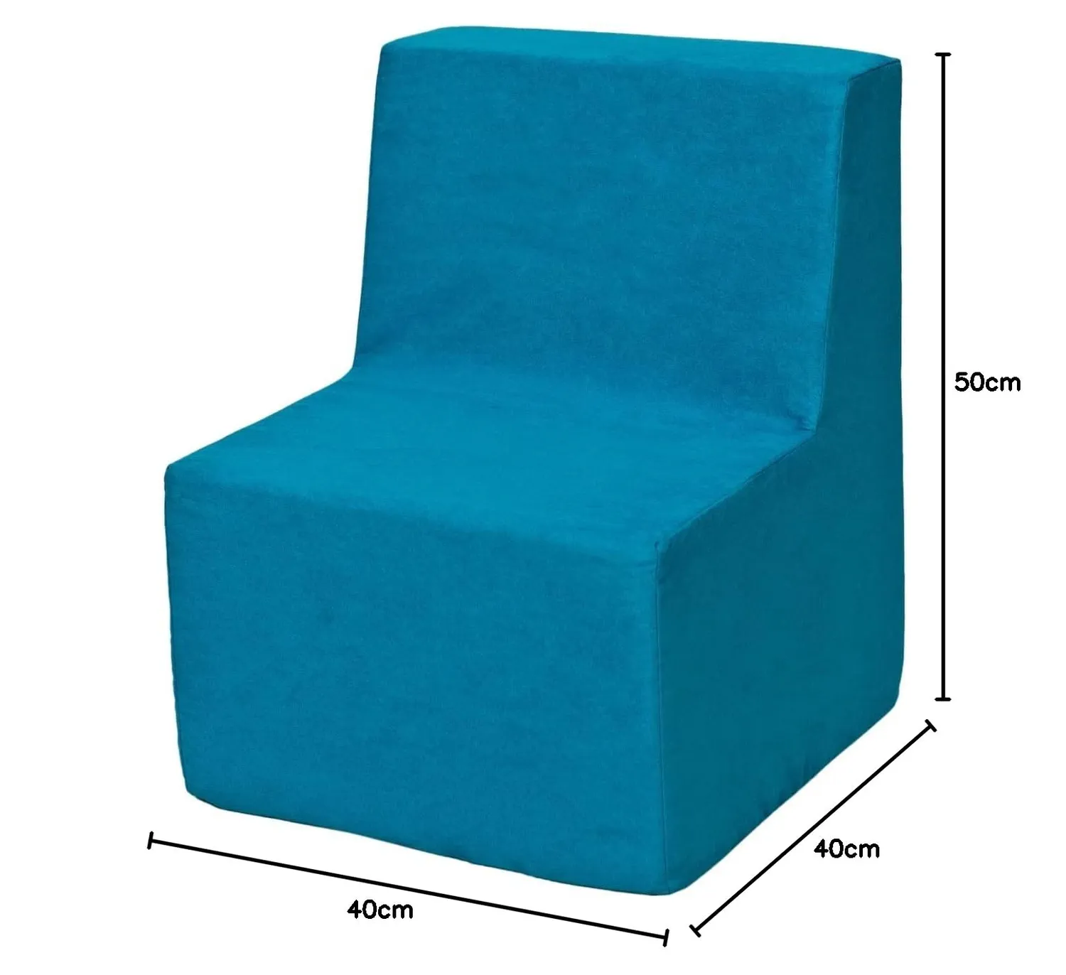 Velinda Fauteuil Pouf Enfant Bleu Ergonomique