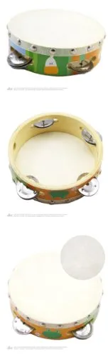 Sevi tambourin en bois enfant 18 cm