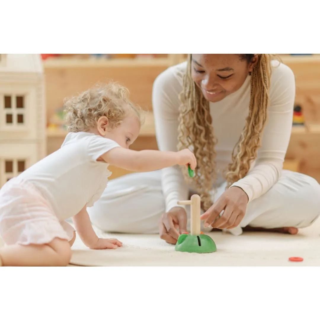 PlanToys Horizontal Stacking empileur horizontal 5 anneaux