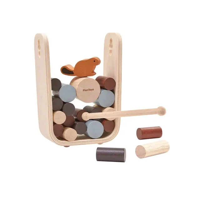 PlanToys Timber Tumble jeu adresse castor 1-4 joueurs