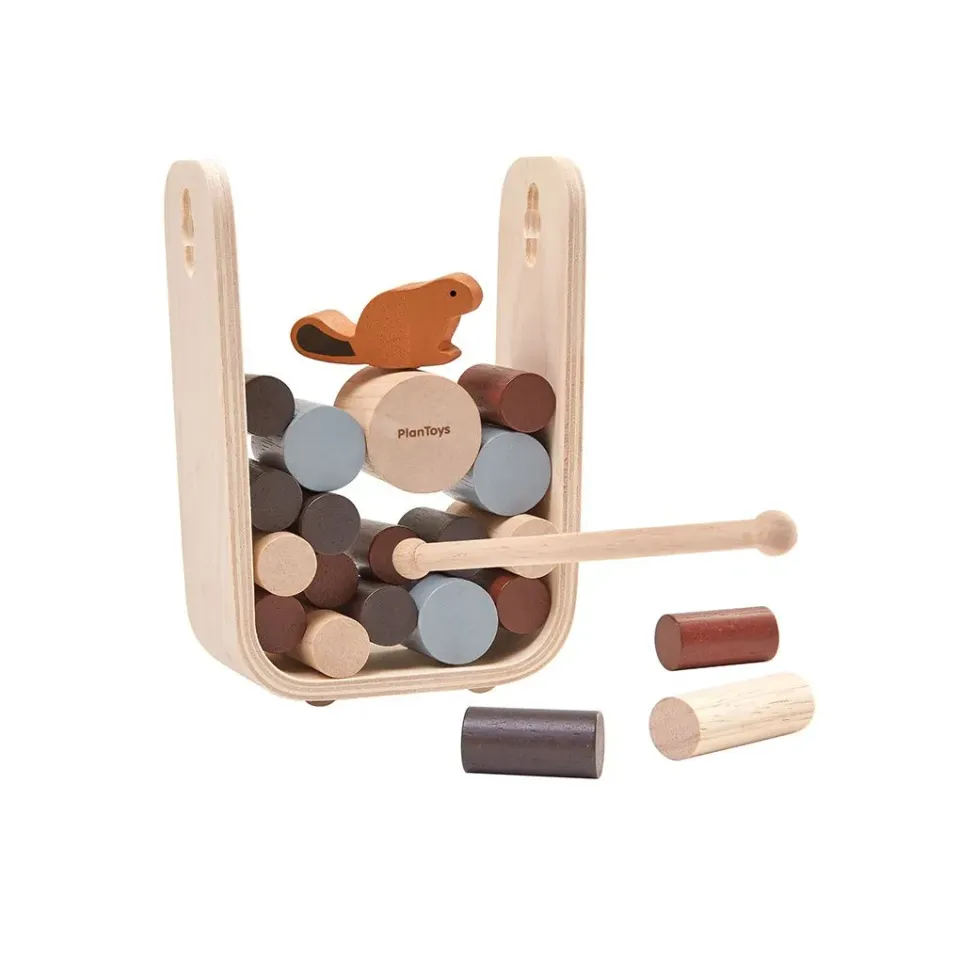 PlanToys Timber Tumble jeu adresse castor 1-4 joueurs