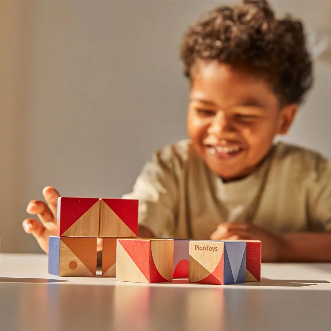 PlanToys Geo Pattern Cubes cubes motifs géométriques 3 ans