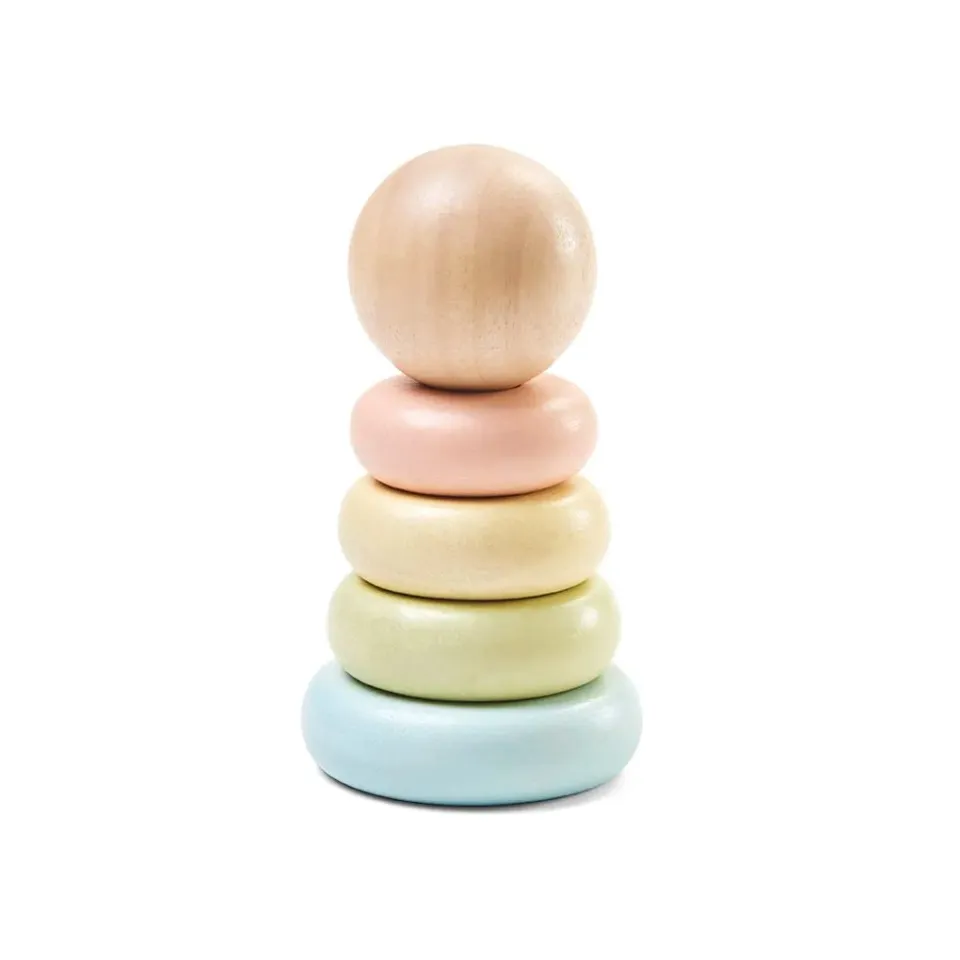 PlanToys First Stacking Ring pastel tour à empiler 5 pièces