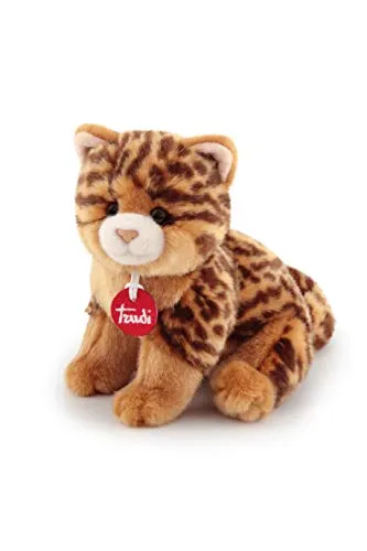 Trudi Brad chat peluche S 24 cm assis réaliste tacheté