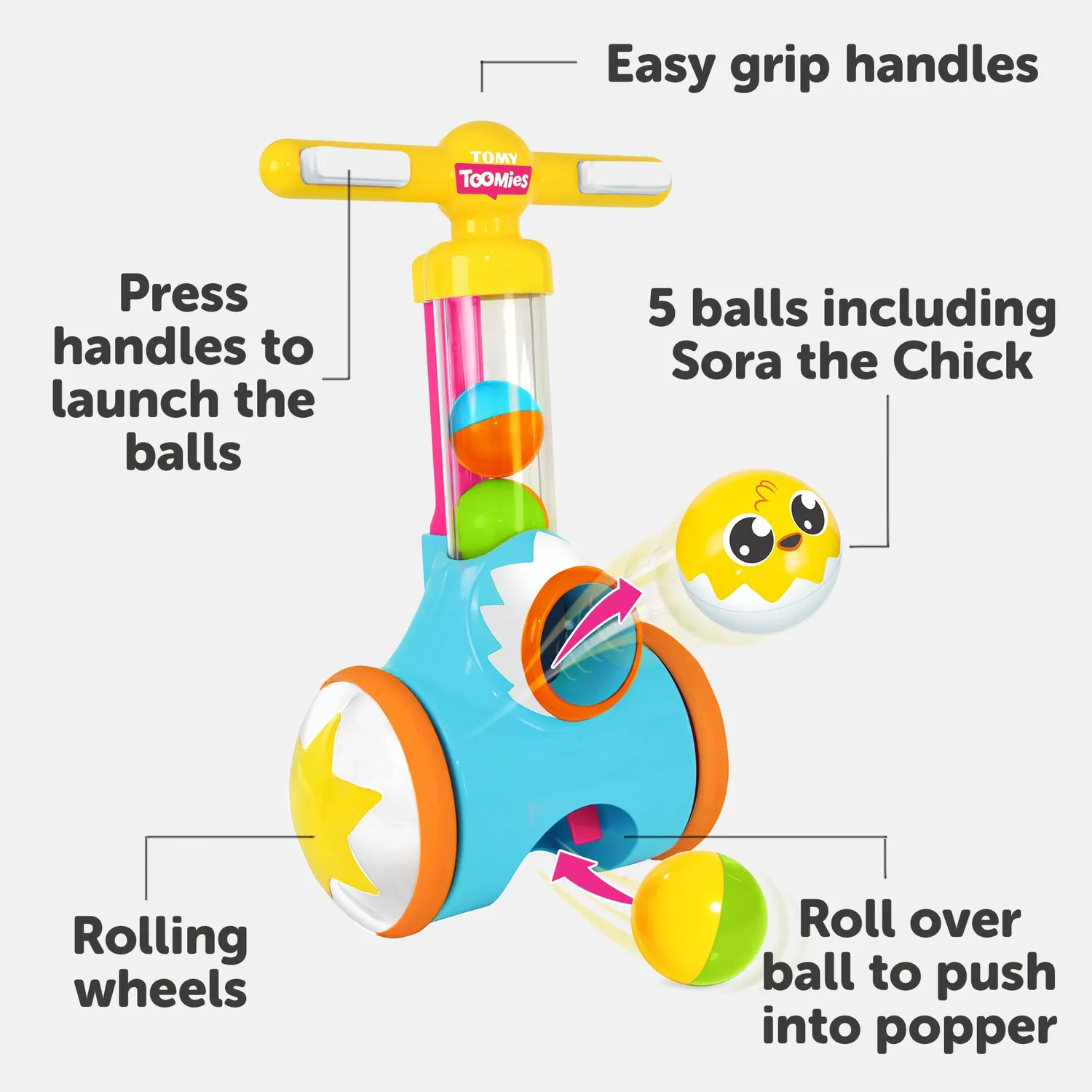 Tomy Toomies Mon Fun Trott' jouet à pousser 18 mois