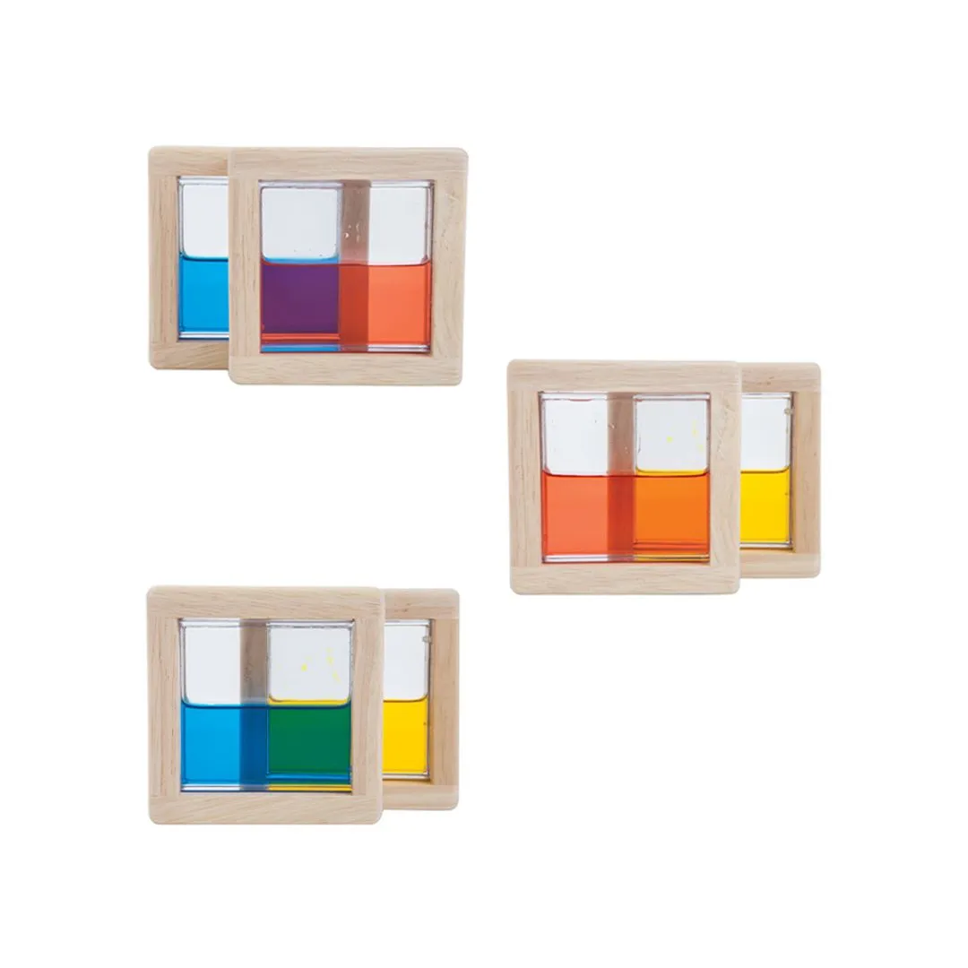 PlanToys Water Blocks cubes eau bois dès 3 ans lot 6