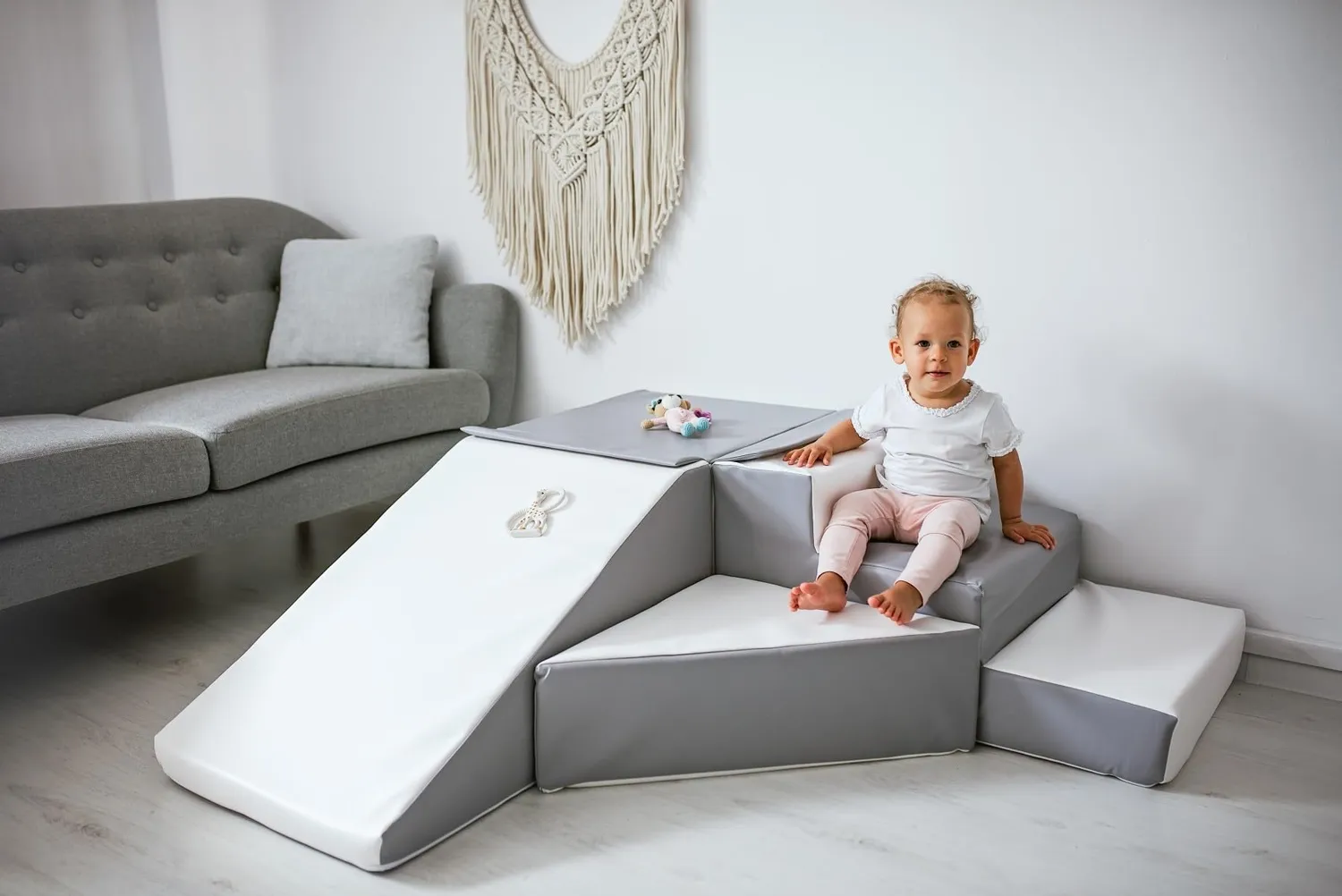 Velinda set 4 blocs mousse EPS PE blanc motricité