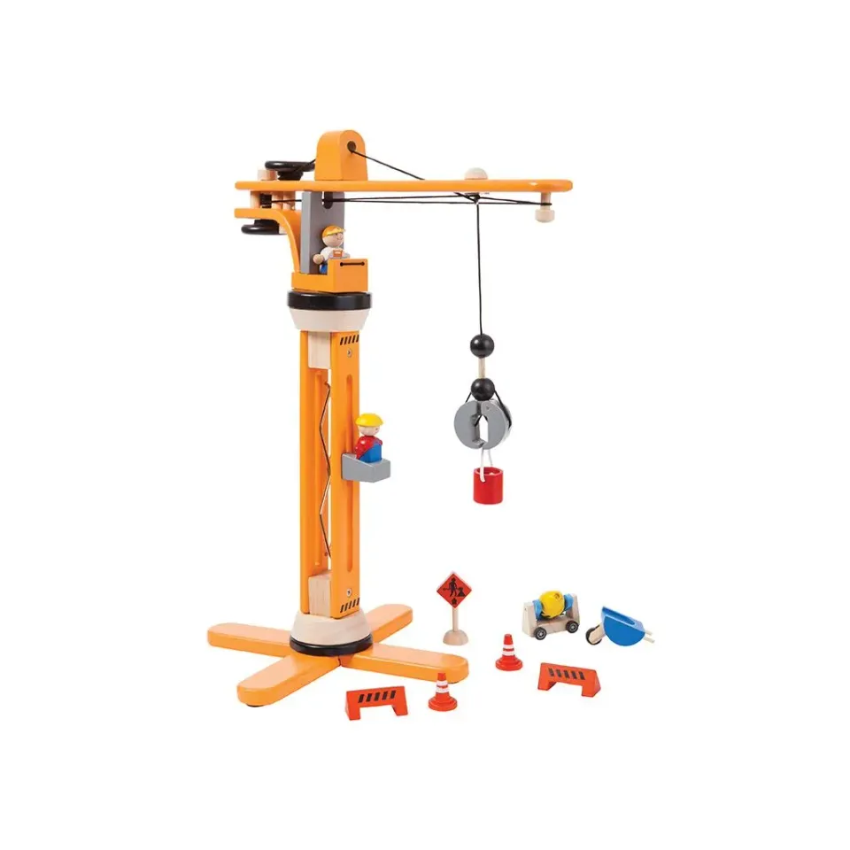PlanToys Crane Set jeu de chantier grue dès 3 ans