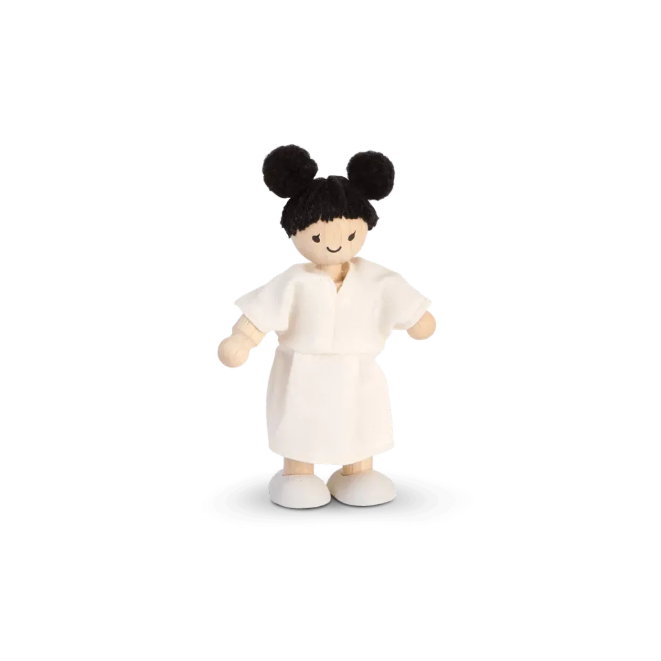 PlanToys Girl figurine maison de poupée cheveux bruns