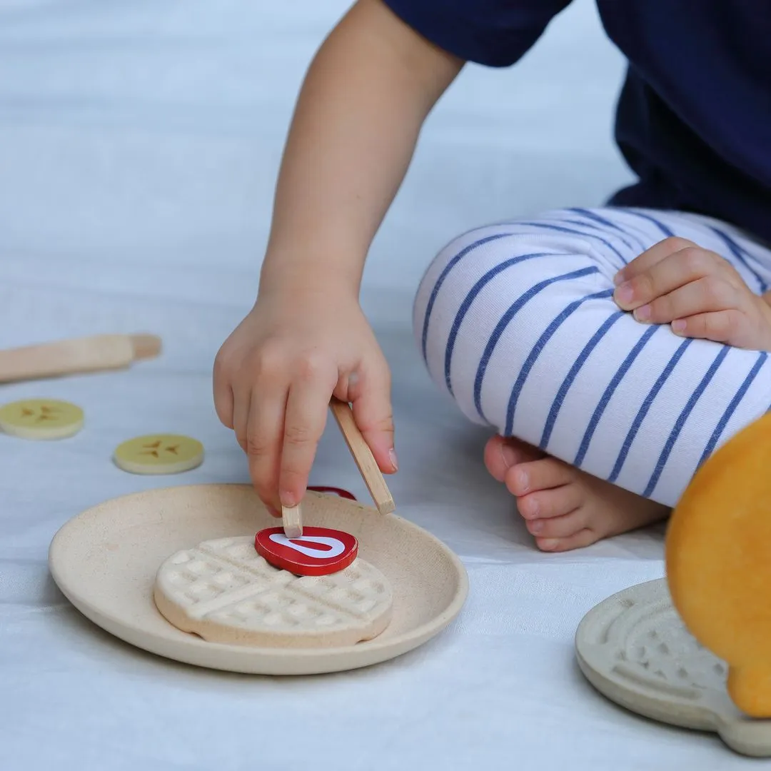 PlanToys Waffle Set dinette bois gaufres dès 2 ans