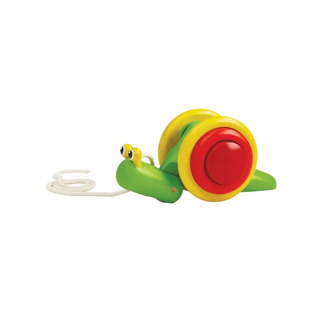 PlanToys Pull Along Snail escargot à tirer bois 12 mois