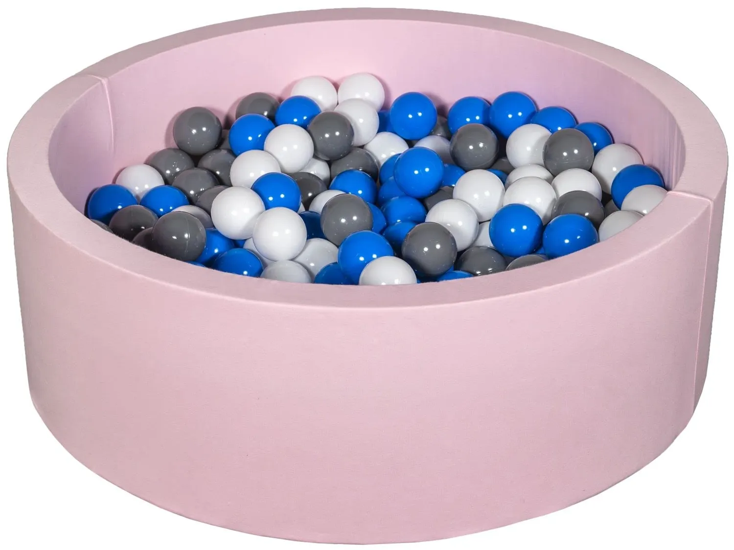 Velinda piscine à balles 200 balles blanc perle gris 90 cm