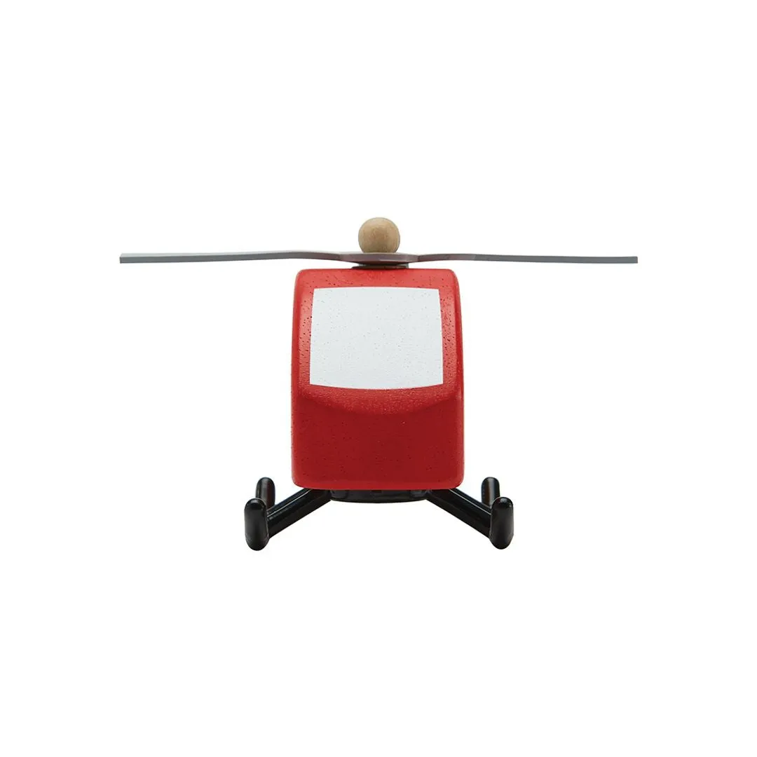 PlanToys Helicopter hélicoptère bois hélices 3 ans