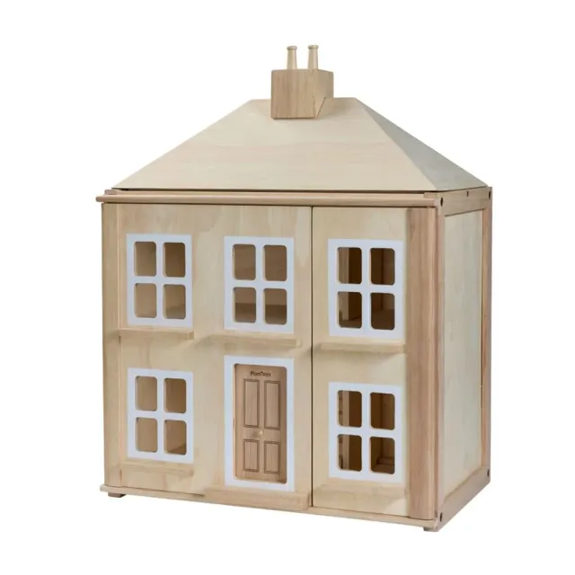 PlanToys Georgian Dollhouse maison de poupée bois 2 étages