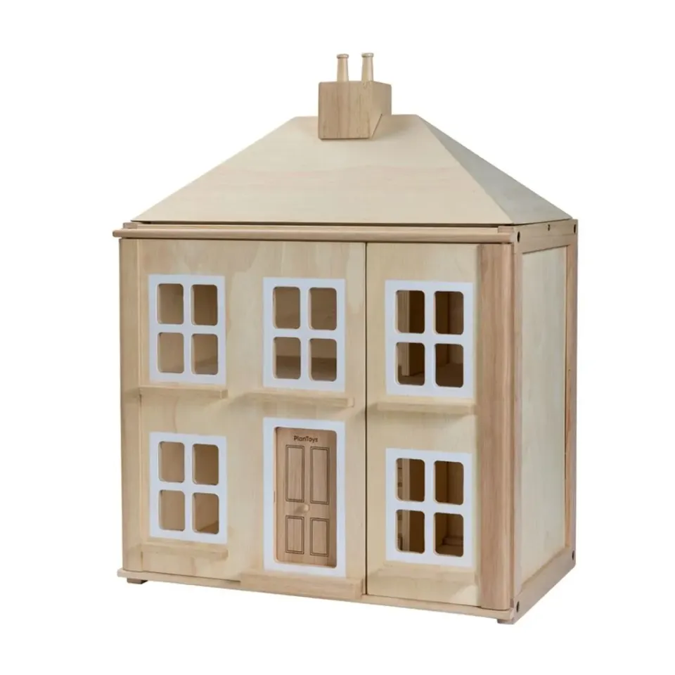 PlanToys Georgian Dollhouse maison de poupée bois 2 étages