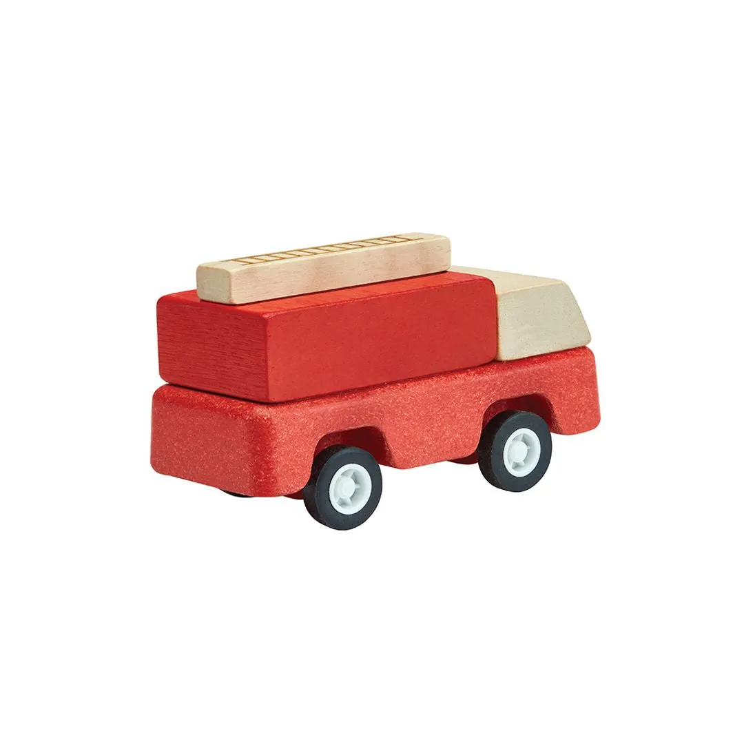 PlanToys Fire Truck camion de pompiers bois