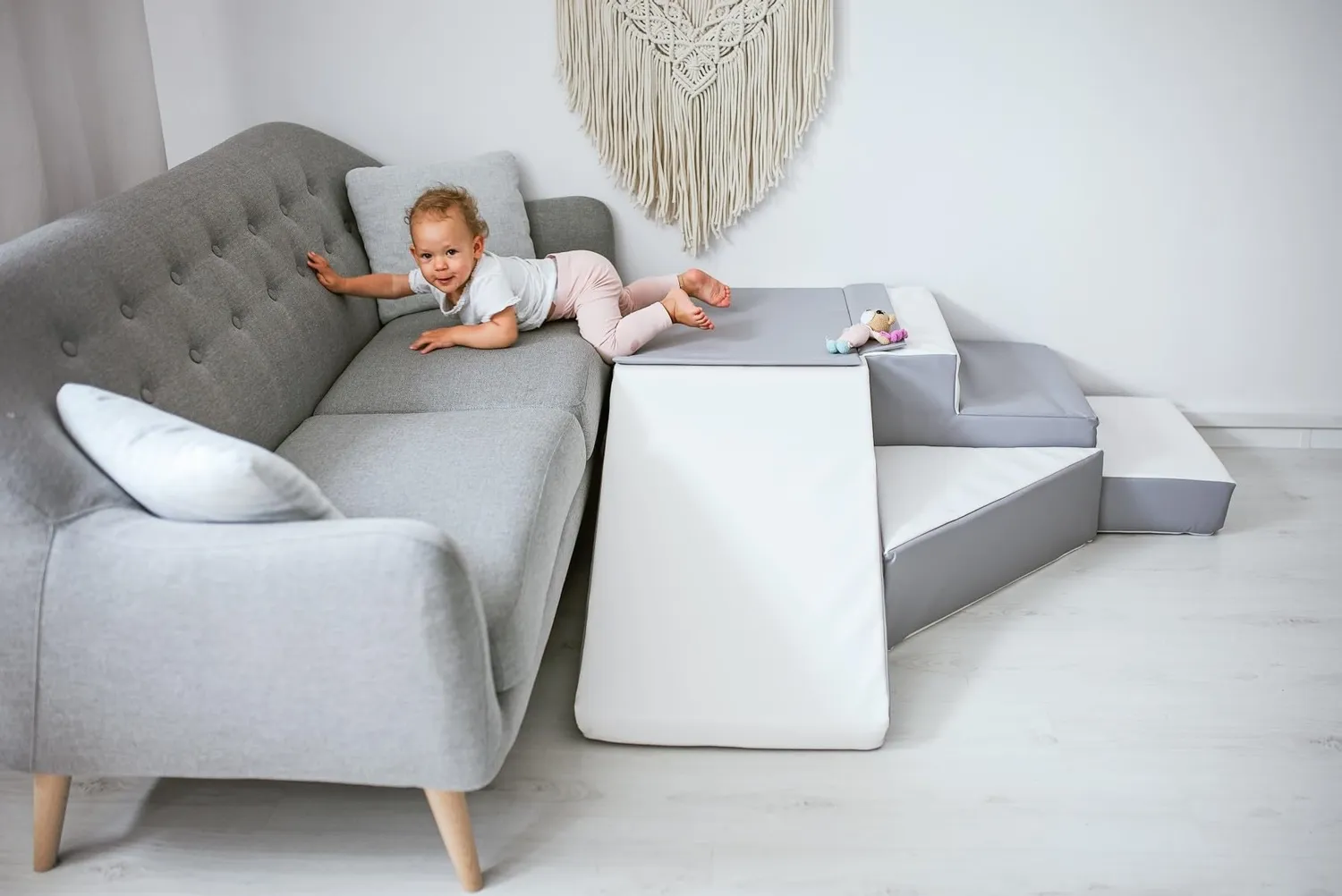 Velinda set 4 blocs mousse EPS PE blanc motricité