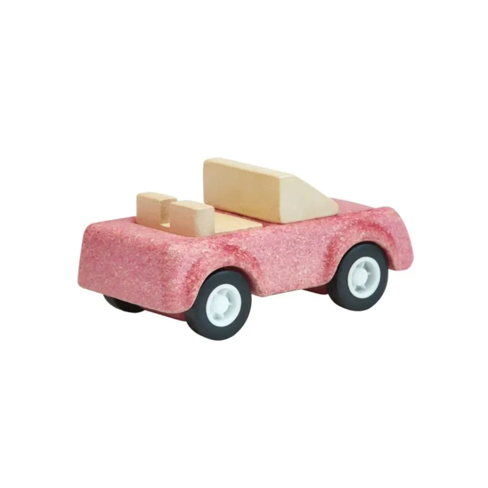 PlanToys Sports Car rose voiture en bois dès 3 ans