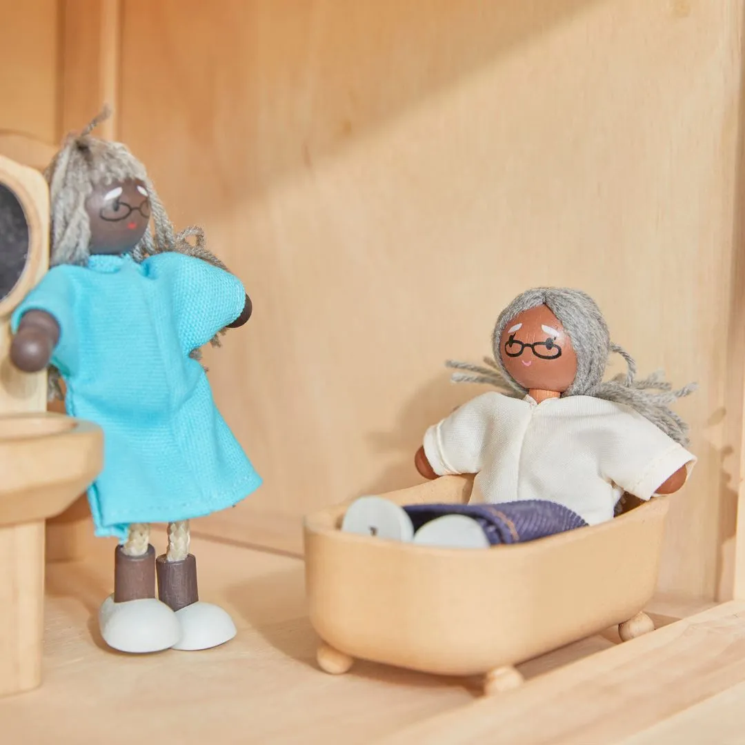 PlanToys Grandmother figurine maison poupée peau mate