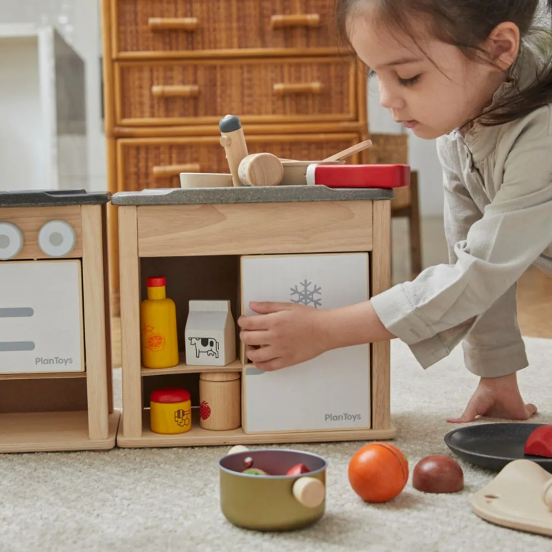 PlanToys Food Beverage set dînette bois 2 ans+