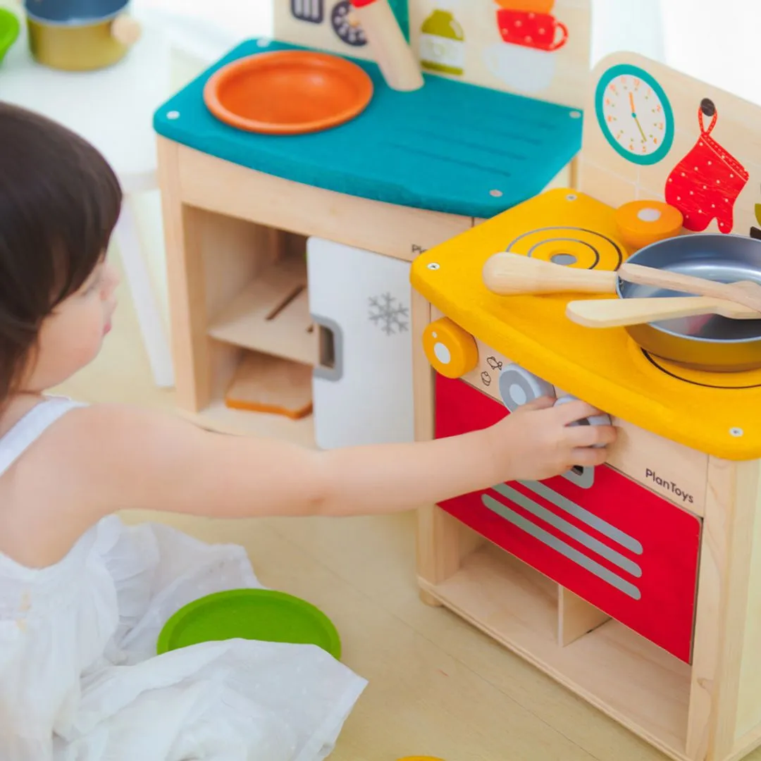 PlanToys Kitchen Set cuisine jouet bois dès 2 ans