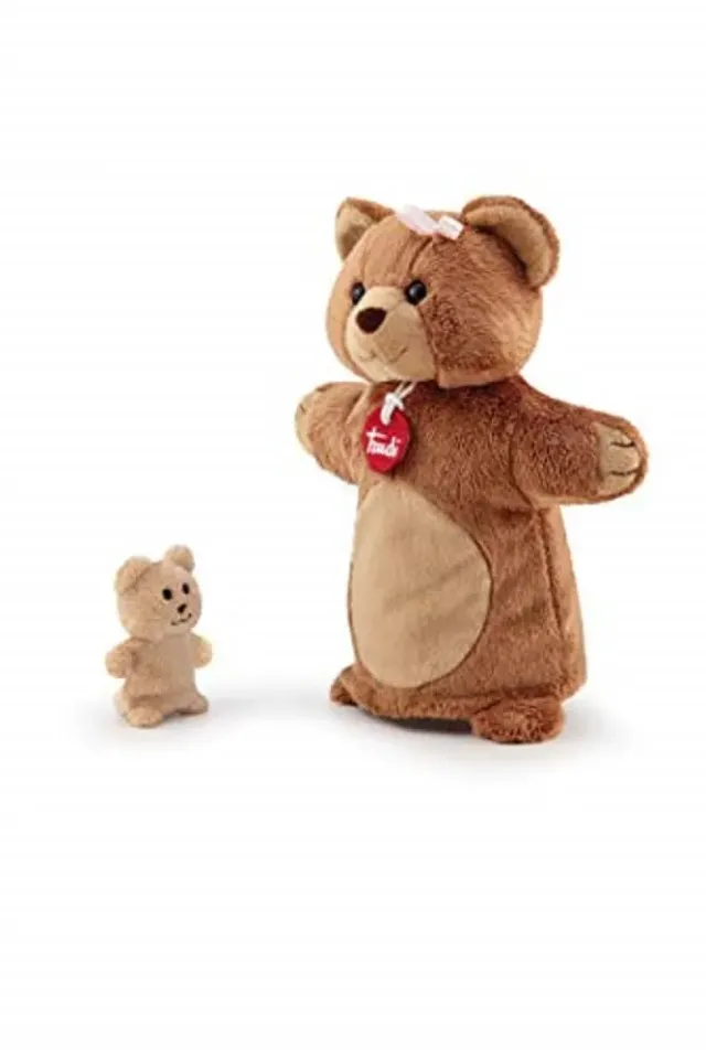 Trudi Mama & Baby Ourson marionnette main doigt douce