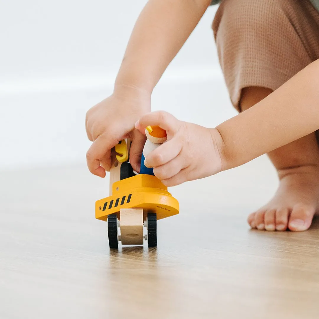 PlanToys Construction Vehicles véhicules chantier bois x3
