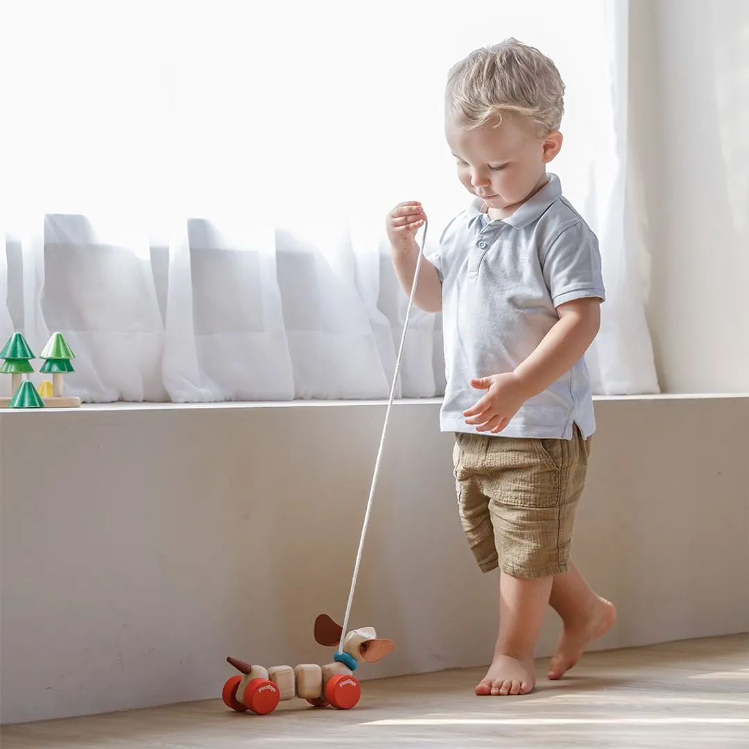 PlanToys Happy Puppy jouet à tirer chien premiers pas