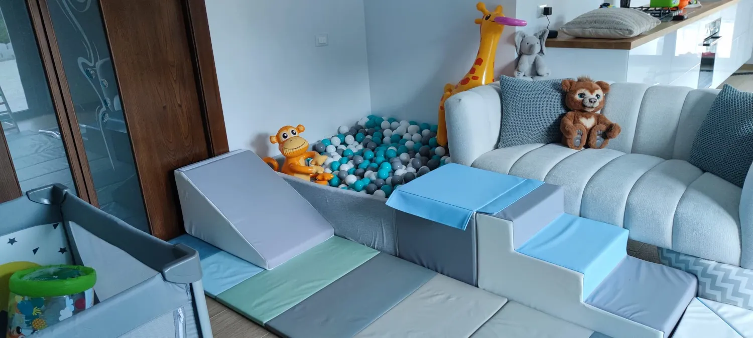 Velinda Blocs mousse 11 pièces pastel rose bleu jaune motricité