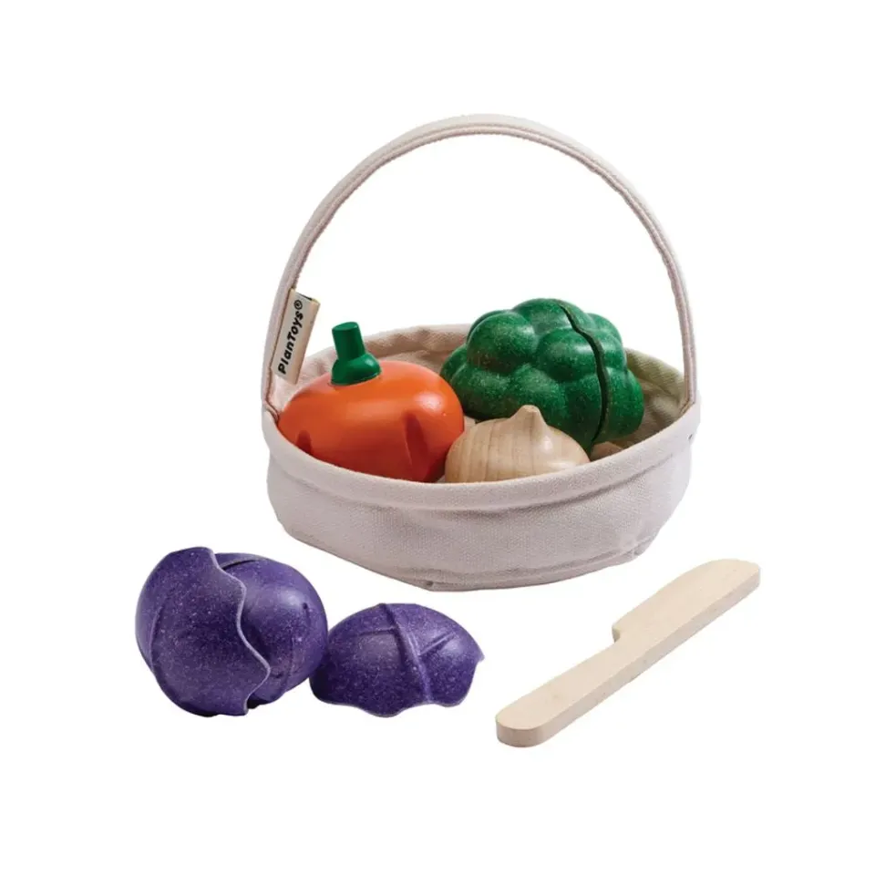 PlanToys Winter Harvest Basket panier légumes dinette