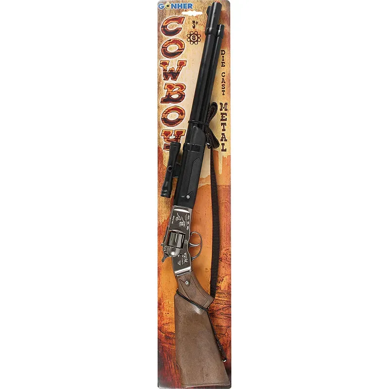 Gonher Cowboy fusil à amorces 8 coups long